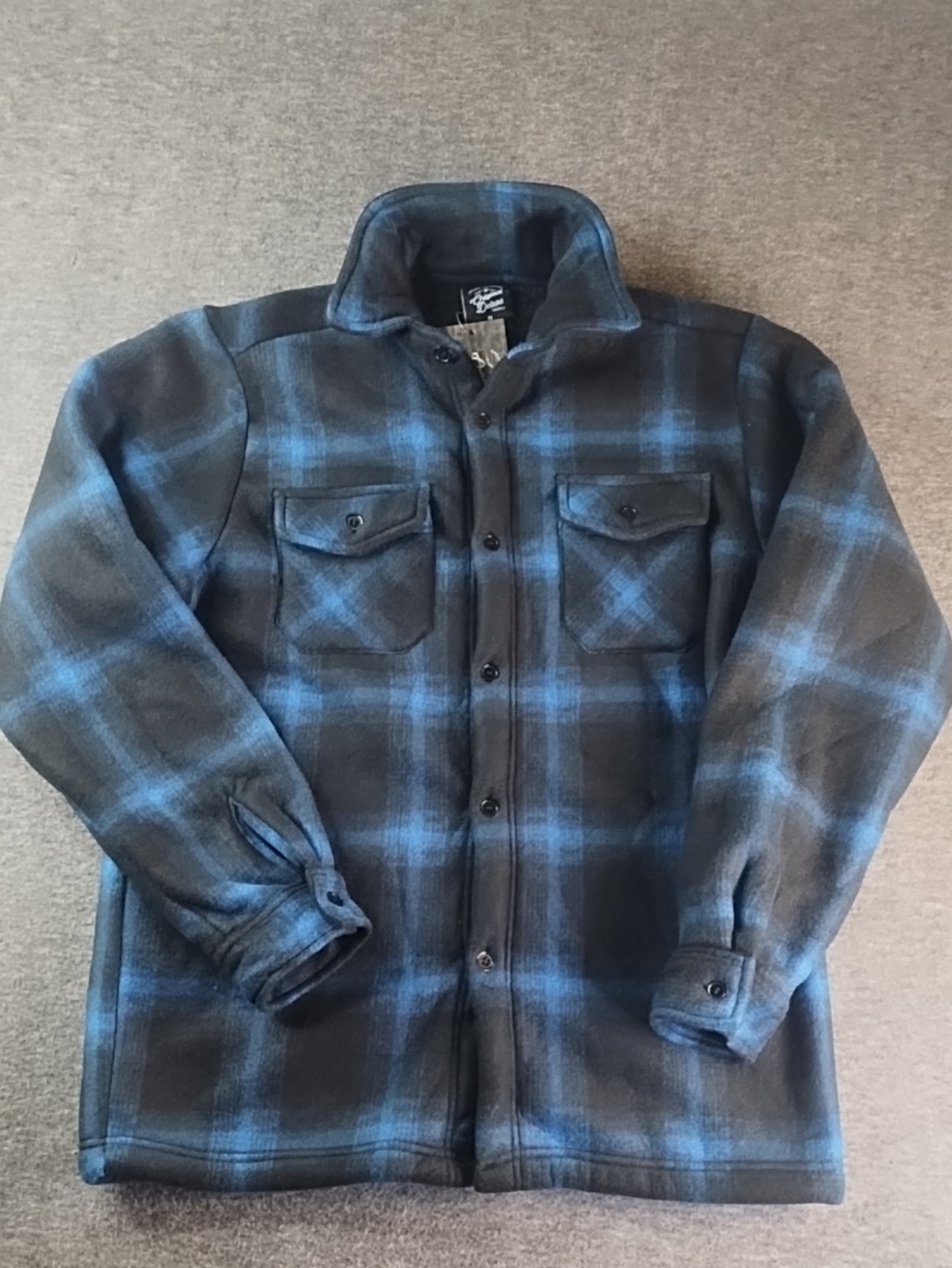 Original Deluxe Men’s Gray Blue Wool Blend Jacket